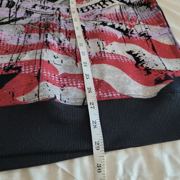 Club Chaos Hoodie 2X Sweatshirt Zip American Pride Flag Eagle Patriotic AOP Y2K - Picture 11 of 13